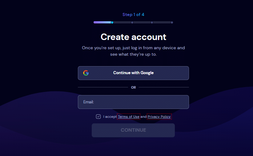 Eyezy Create Account